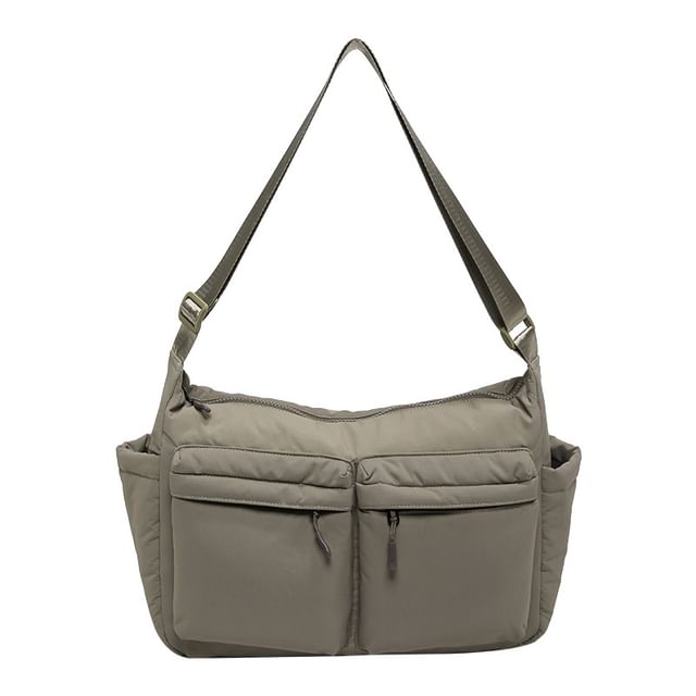 Nylon Plain Bag Messenger