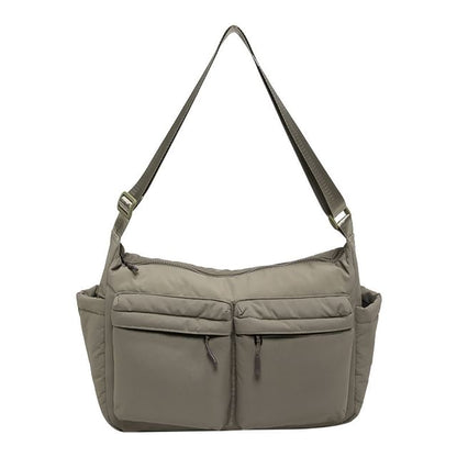 Nylon Plain Bag Messenger