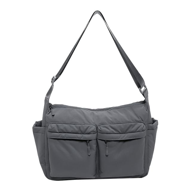 Nylon Plain Bag Messenger