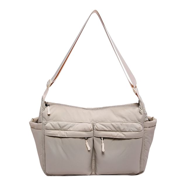 Nylon Plain Bag Messenger