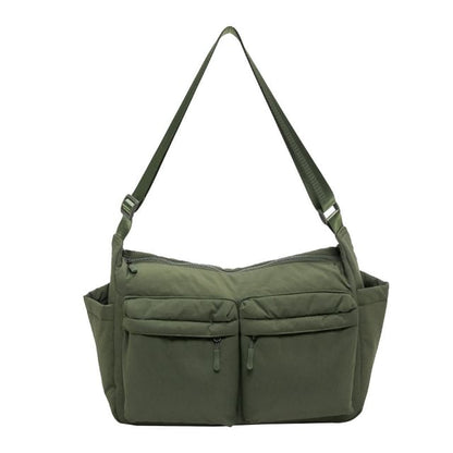 Nylon Plain Bag Messenger