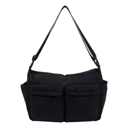 Nylon Plain Bag Messenger