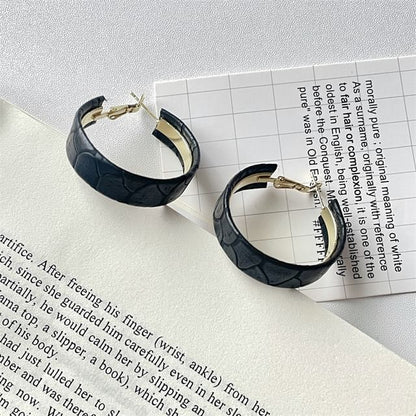 Textured Hoop Earring
