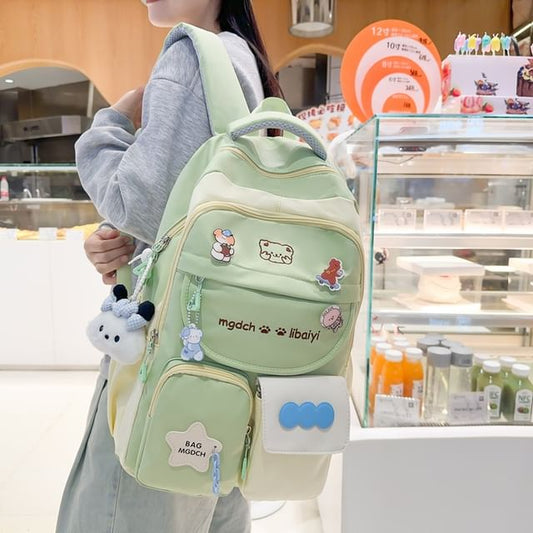 Wholesale Sample Cartoon Embroidered Nylon Backpack / Tote Bag