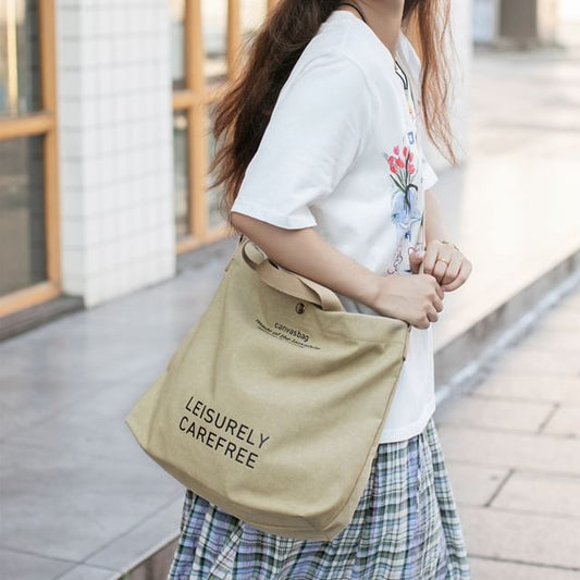 Wholesale Sample Lettering Canvas Tote Bag