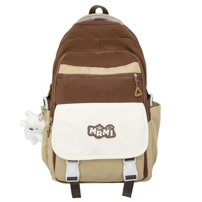 Sample Lettering Applique Buckled Nylon Backpack / Bag Charm / Set