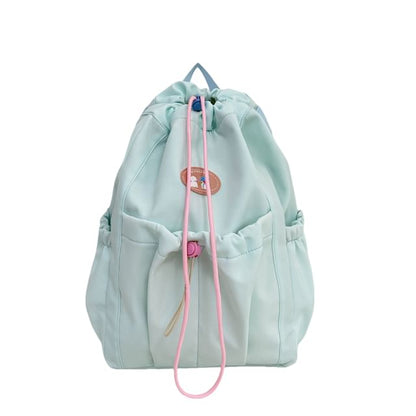 Sample Applique Drawstring Nylon Backpack