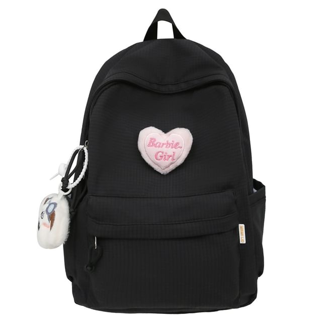 Sample Plaid Nylon Backpack / Brooch / Set