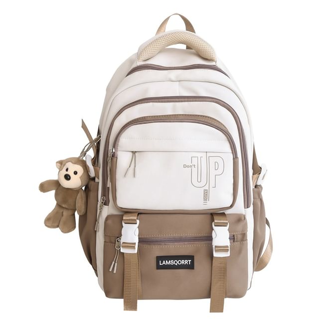 Sample Lettering Buckled Nylon Backpack / Bag Charm / Set