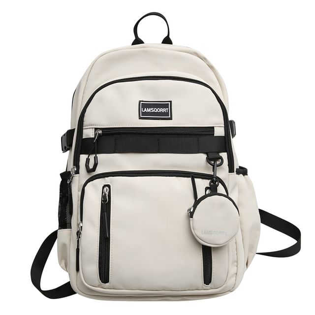 Wholesale Sample Set: Lettering Applique Nylon Backpack + Coin Purse