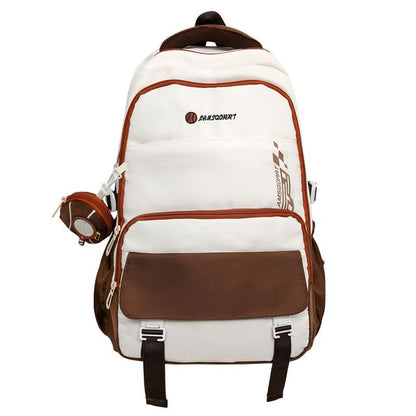 Wholesale Sample Set: Lettering Buckled Nylon Backpack + Coin Purse