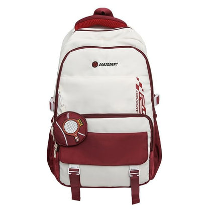 Wholesale Sample Set: Lettering Buckled Nylon Backpack + Coin Purse