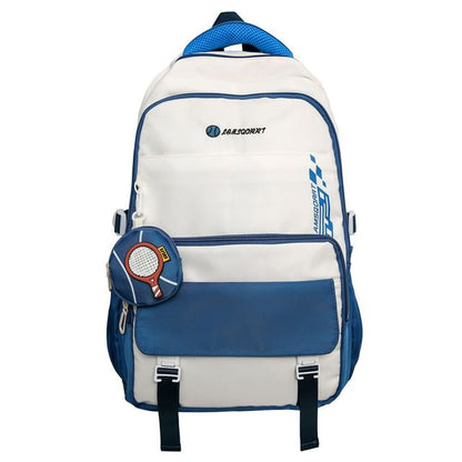 Wholesale Sample Set: Lettering Buckled Nylon Backpack + Coin Purse