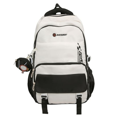 Wholesale Sample Set: Lettering Buckled Nylon Backpack + Coin Purse