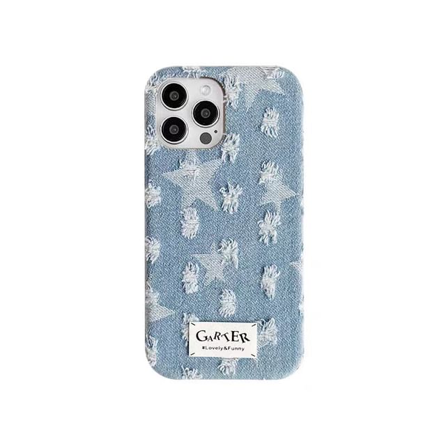 Denim Phone Case Set / Distressed Strap