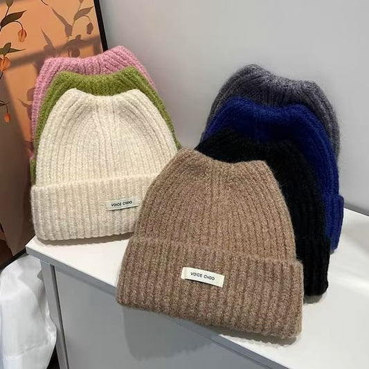 Knit Beanie Applique Lettering