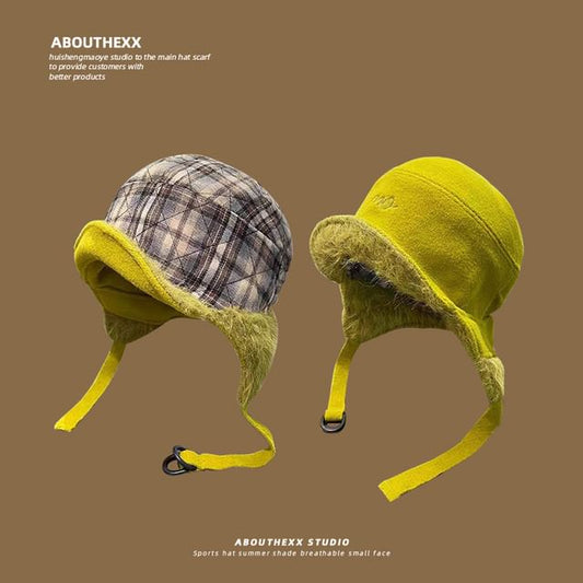 Trapper Faux Fur Hat Plaid