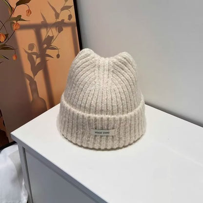 Knit Beanie Applique Lettering