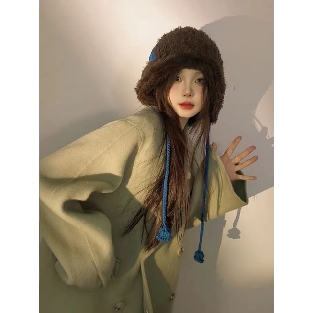 Hat Bow Applique Chenille Trapper