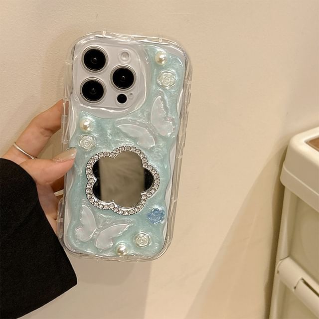 Mirrored Phone Case Floral