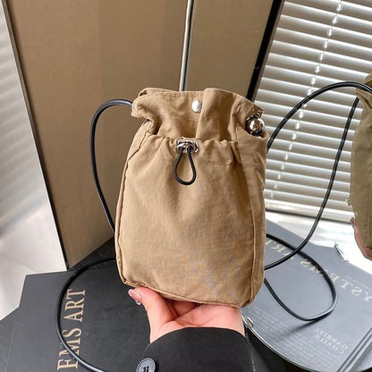 Plain Bucket Bag Drawstring