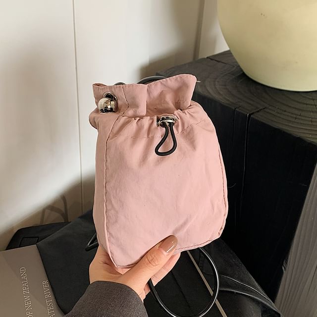 Plain Bucket Bag Drawstring