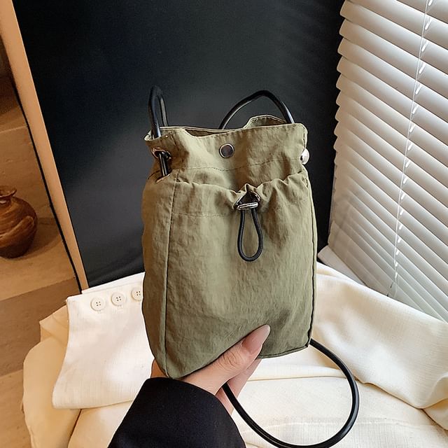 Plain Bucket Bag Drawstring