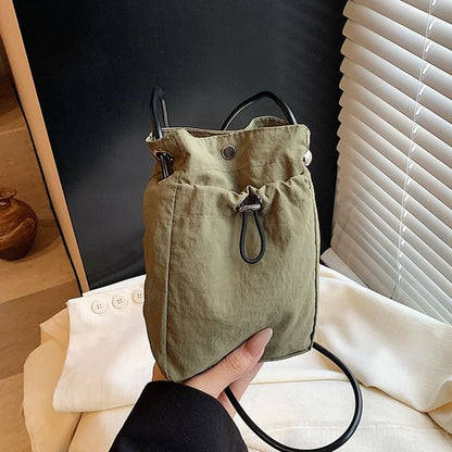 Plain Bucket Bag Drawstring
