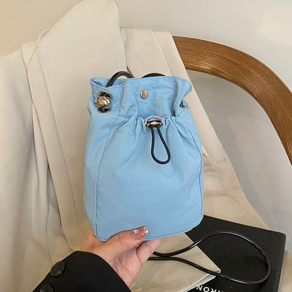 Plain Bucket Bag Drawstring