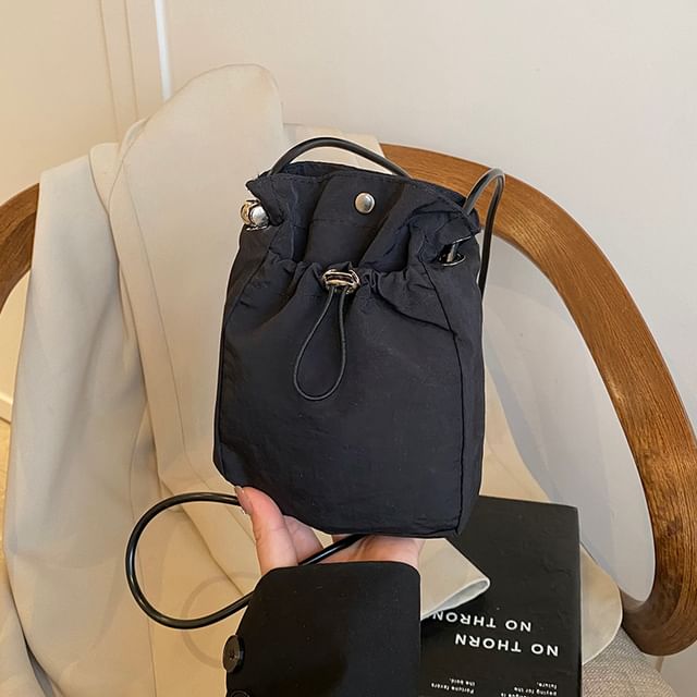 Plain Bucket Bag Drawstring