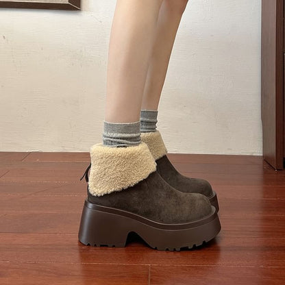 SamplePlatform Plain Fleece Lined Ankle Boots