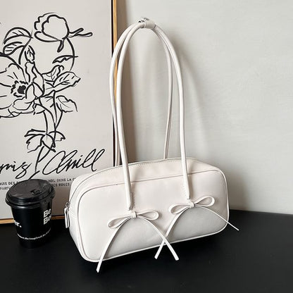 Bag Bow Leather Faux Shoulder