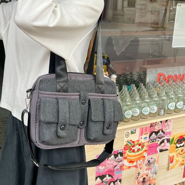 Multi-Pocket Plain Computer Bag