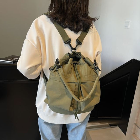 Wholesale Sample Multi-Pocket Drawstring Backpack