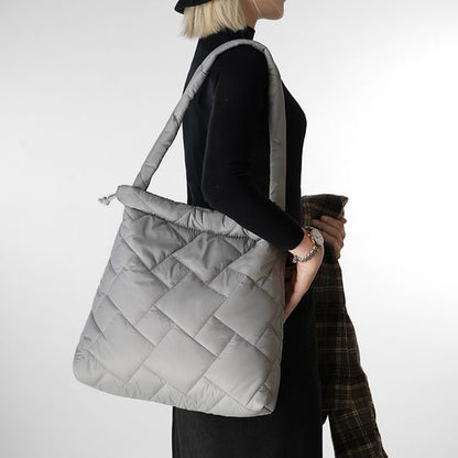 Sample Plain Drawstring Quilted Tote Bag