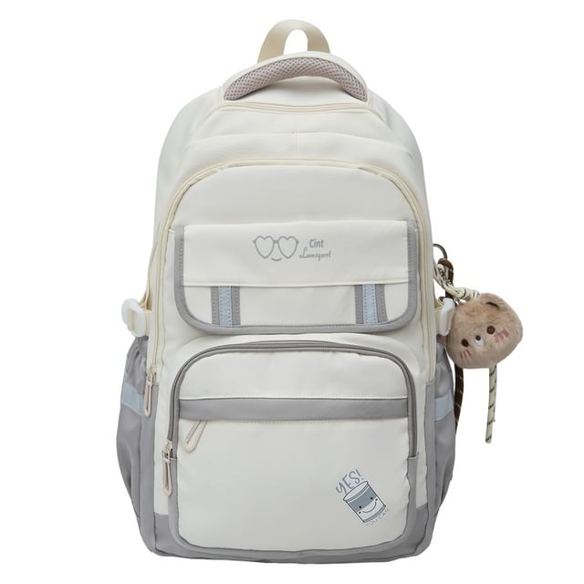 Sample Cartoon Print Nylon Laptop Backpack / Bag Charm / Set