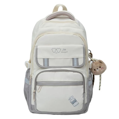 Sample Cartoon Print Nylon Laptop Backpack / Bag Charm / Set