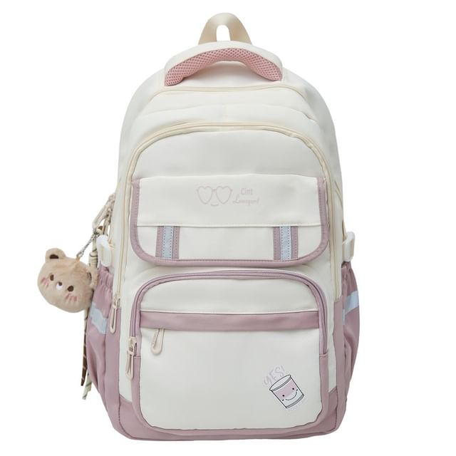 Sample Cartoon Print Nylon Laptop Backpack / Bag Charm / Set