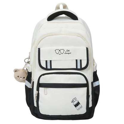 Sample Cartoon Print Nylon Laptop Backpack / Bag Charm / Set
