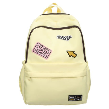 Sample Lettering Applique Nylon Laptop Backpack