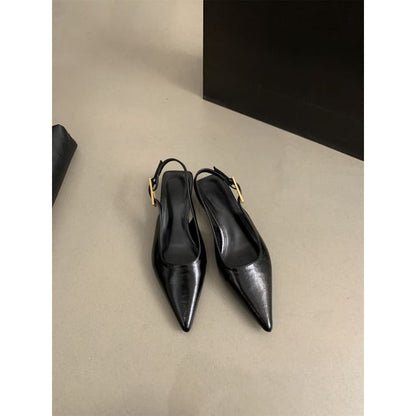 Sample Pointed Toe Slingback Kitten Heel Pumps