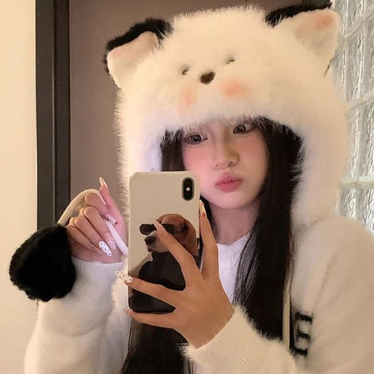 Hat Fluffy Cat Trapper