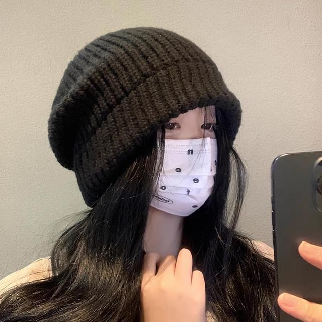 Beanie Ribbed Plain
