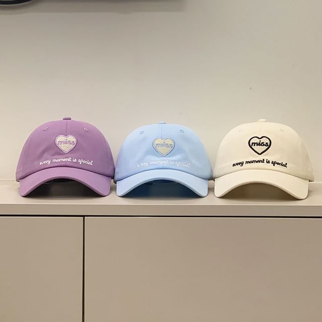 Heart Embroidered Cap