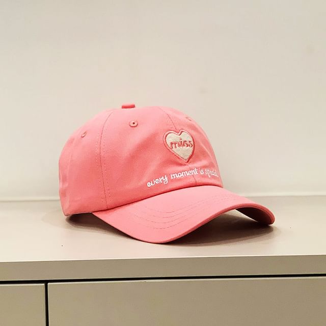Heart Embroidered Cap
