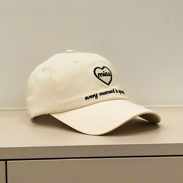 Heart Embroidered Cap