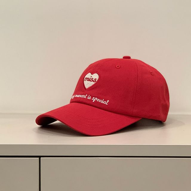 Heart Embroidered Cap
