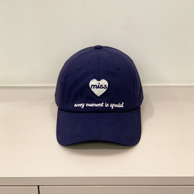 Heart Embroidered Cap