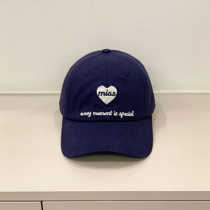 Heart Embroidered Cap