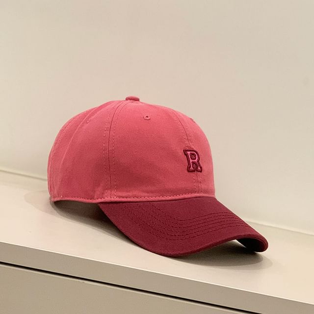 Cap Baseball Two Tone Embroidered Lettering